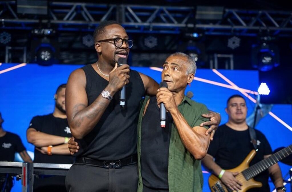Castro rouba o show de Belo na festa de Romário