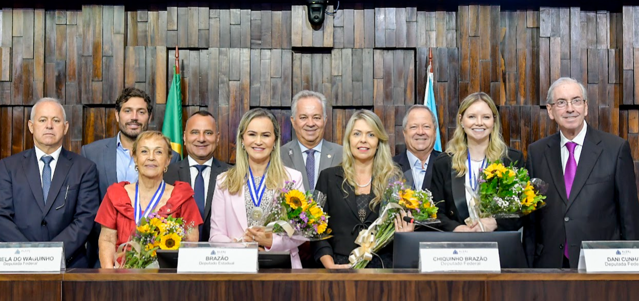 Brazão, Cunha e Waguinho brilham em homenagem a Dani Cunha e Daniela Carneiro
