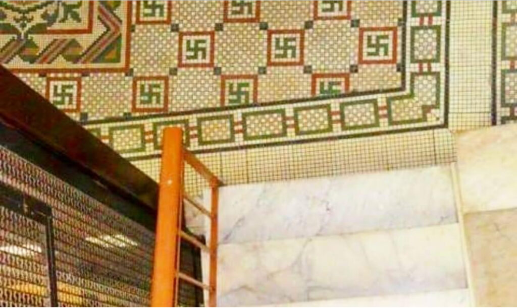 Tchau, suástica! Incorporadora  muda padrão do piso do Colégio Padre Antônio Vieira