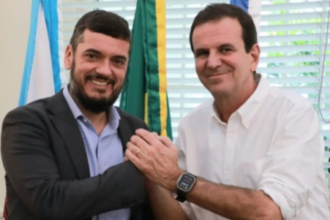 O presidente da Assembleia Legislativa, Rodrigo Bacellar, e o prefeito Eduardo Paes, se encontram para discutir municipalismo e política