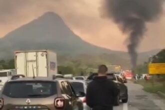 Incêndio em caminhão deixa feridos na ViaLagos