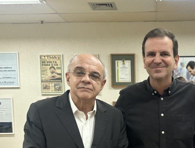 Ex-presidente do Flamengo, Bandeira se reúne com Paes e entra em discussão sobre estádio
