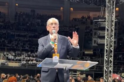 Eduardo Cunha discursa no evento comemorativo pelo centenário da Assembleia de Deus no Rio