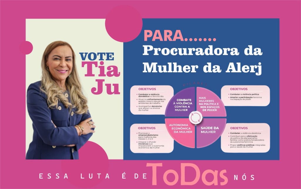 Tia Ju lança candidatura a Procuradora da Mulher da Alerj