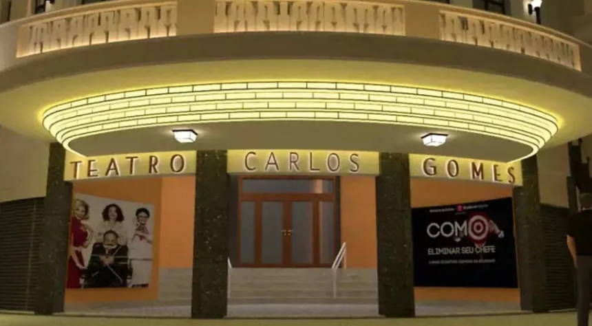 Teatro Carlos Gomes reabertura nesta segunda, após 2 anos de reforma