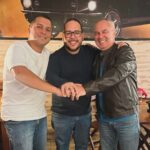 O vereador Hugo Graçano, com Renato Fifiu e o pré-candidato do PP a prefeito Aarâo de Moura Britto: reviravolta em Mangaratiba