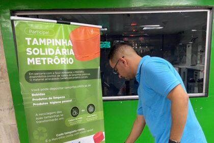 Metrô arrecada 1,5 tonelada de tampinhas em prol de projetos sociais