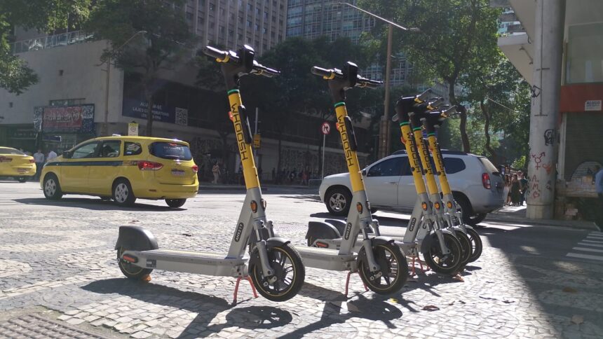 Patinetes elétricas compartilhadas chegam ao Centro do Rio