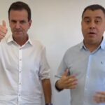 O prefeito Eduardo Paes e o candidato a vereador do Republicanos David Mariano: por causa de vídeo divulgado nas redes sociais, partido anuncia que vai expulsar o candidato e retirar seu nome da nominata. Outros filiados reagem