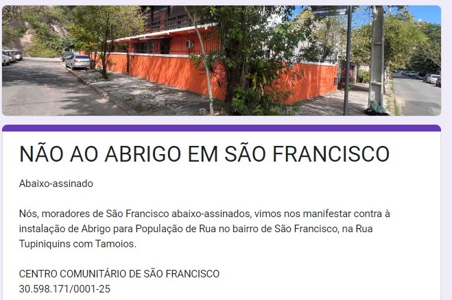 Frio para quem? Moradores de Niterói querem barrar abrigo para pessoas em situação de rua