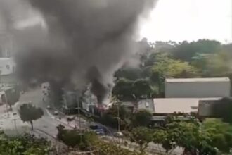 Incêndio atinge antigo Canecão em Botafogo