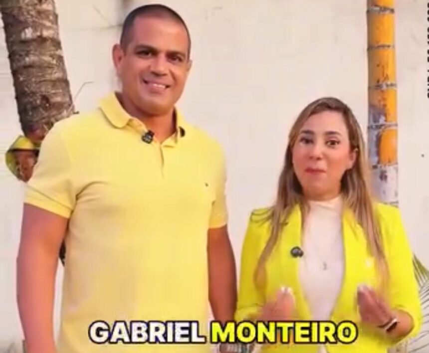 Giselle Monteiro com Chagas Bola em postagem na internet