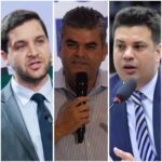 O vice-governador Thiago Pampolha; o presidente estadual do MDB, Washington Reis; e o secretário nacional de Saneamento, Leonardo Picciani: cúpula do partido disputa os poucos recursos do fundo eleitoral para distribuir entre os seus candidatos