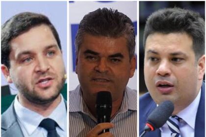 O vice-governador Thiago Pampolha; o presidente estadual do MDB, Washington Reis; e o secretário nacional de Saneamento, Leonardo Picciani: cúpula do partido disputa os poucos recursos do fundo eleitoral para distribuir entre os seus candidatos