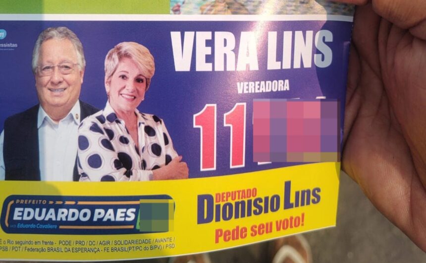 Vera Lins recebe R$ 500 mil do PP, de Queiroz, mas pede votos para Paes