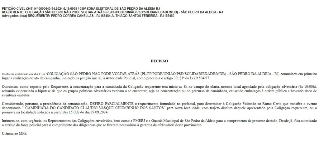 Briga por local de caminhada em São Pedro da Aldeia vai parar na Justiça