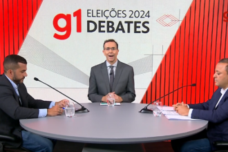 Carlos Jordy e Rodrigo Neves debatem em encontro promovido pelo G1 - Reprodução