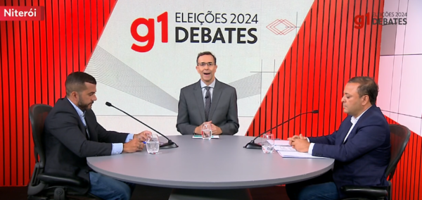 Carlos Jordy e Rodrigo Neves debatem em encontro promovido pelo G1 - Reprodução