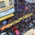 Servidores ocuparam a Cinelândia em protesto nesta terça-feira.