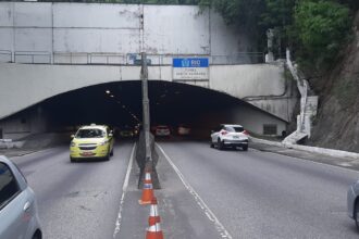 Túnel Santa Bárbara será fechado todo dia até terminar a manutenção