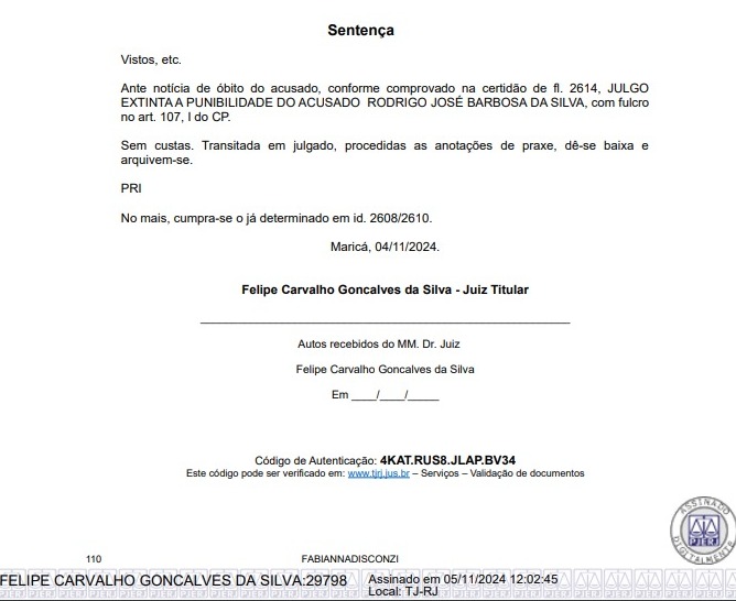 Morto em setembro, Rodrigo Negão é excluído de processo sobre homicídio de jornalista