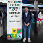 Júlio Canelinha, prefeito eleito de Paraíba do Sul em Barcelona, onde está sendo realizada a Smart Cities, o maior congresso de cidades inteligentes do mundo