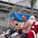 Papai Noel de mototáxi: Natal em Manguinhos mistura solidariedade e criatividade