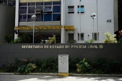 Fachada da Secretaria de Estado da Polícia Civil, no centro do Rio de Janeiro