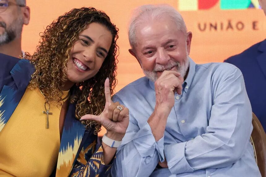 Anielle Franco e seu maior cabo eleitoral, o presidente Lula: ministra vem ao Rio para uma série de encontros que terá a igualdade racial e a politica como pauta