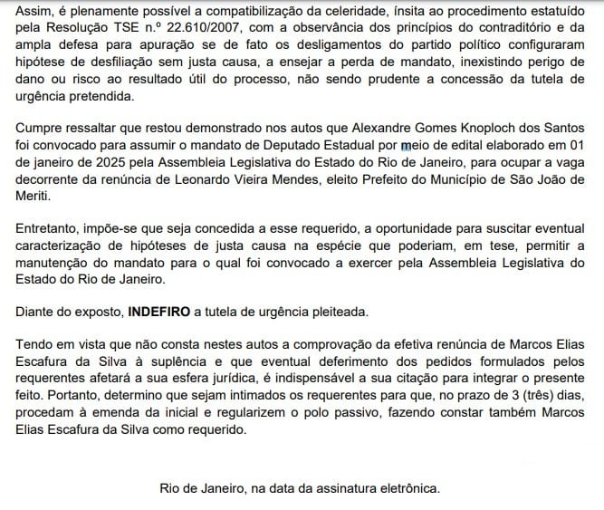 Filipe Pereira sofre derrota na Justiça em ação contra Alexandre Knoploch