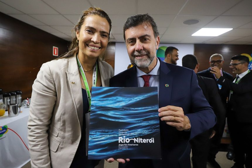 Isabel Swan recebe o apoio da Embratur à candidatura de Rio e Niterói para o Pan 2031