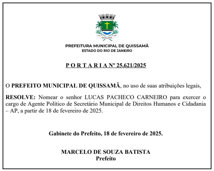 Deputado vai ao MP questionar nomeações de parentes da ex-prefeita de Quissamã