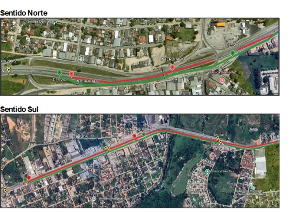 Obra no viaduto de Manilha causará interdições na BR-101, nesta terça