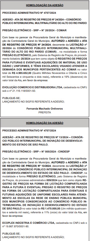 De Japeri para São Paulo e Minas: prefeitura faz compras de R$ 6,4 milhões a quilômetros de distância