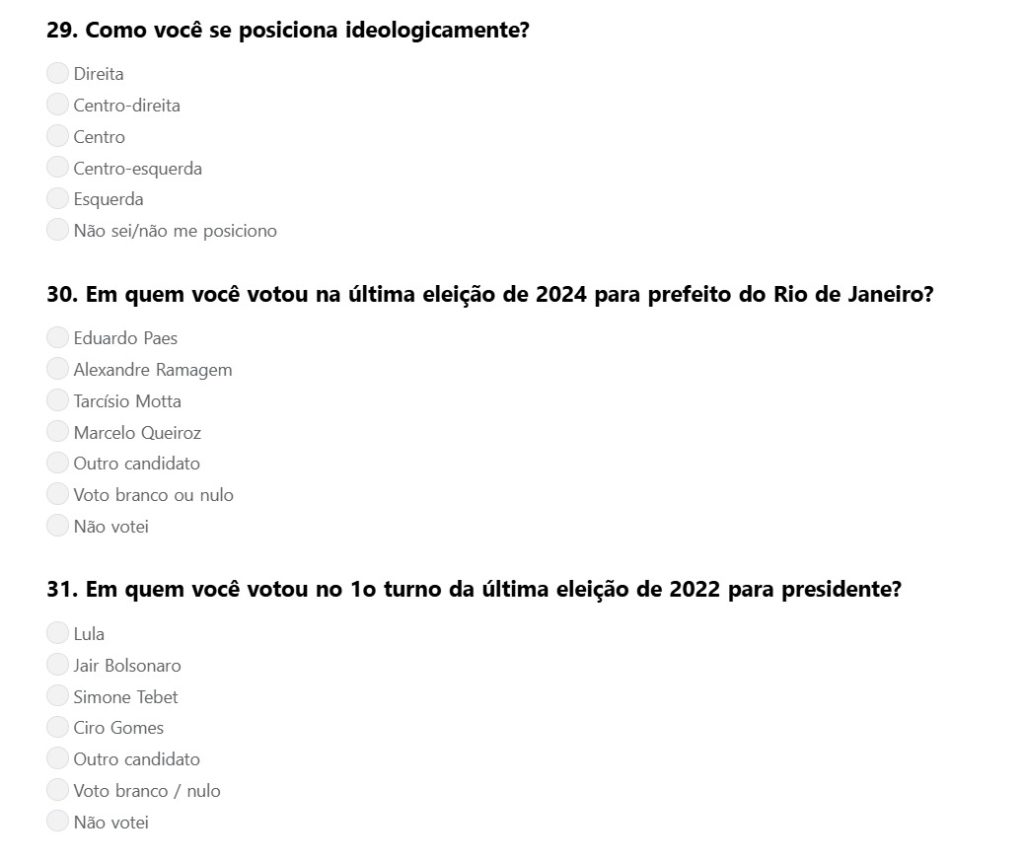 De olho em 2026? Prefeitura do Rio pergunta ao carioca sobre preferências políticas