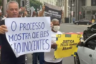 Manifestantes protestam contra prisão de irmãos Brazão por morte de Marielle