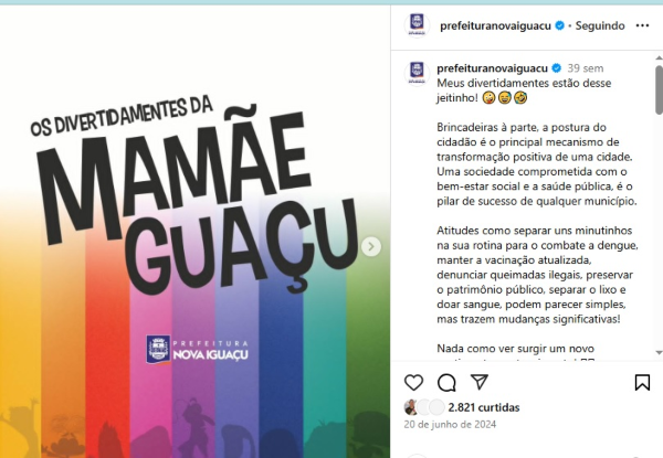 A terceira edição do Prêmio Social Media Gov de Comunicação Pública destaca as melhores práticas das instituições públicas nas redes sociais em 2024. E representando o Rio de Janeiro na disputa, as prefeituras do Rio, Niterói e Nova Iguaçu, além do TRE-RJ, garantiram lugar entre os finalistas da premiação, que acontece no dia 29 de abril, em Florianópolis.