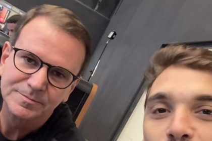 O prefeito Eduardo Paes e o secretário João Pires, no vídeo em que anunciam a disposição do Rio em abrir mão de royalties do petróleo em favor de São Gonçalo
