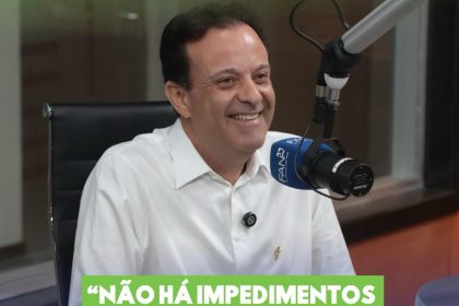 O secretário estadual de Governo (e de Representação do Rio em Brasília), André Moura (União Brasil), anuncia em entrevista à rádio sergipana Fan FM que será candidato ao Senado por seu estado natal