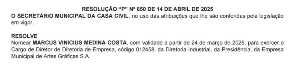 Quem tem padrinho (s) não perde o lugar quentinho na Prefeitura do Rio 63 WhatsApp Image 2025 04 16 at 16.56.23 1