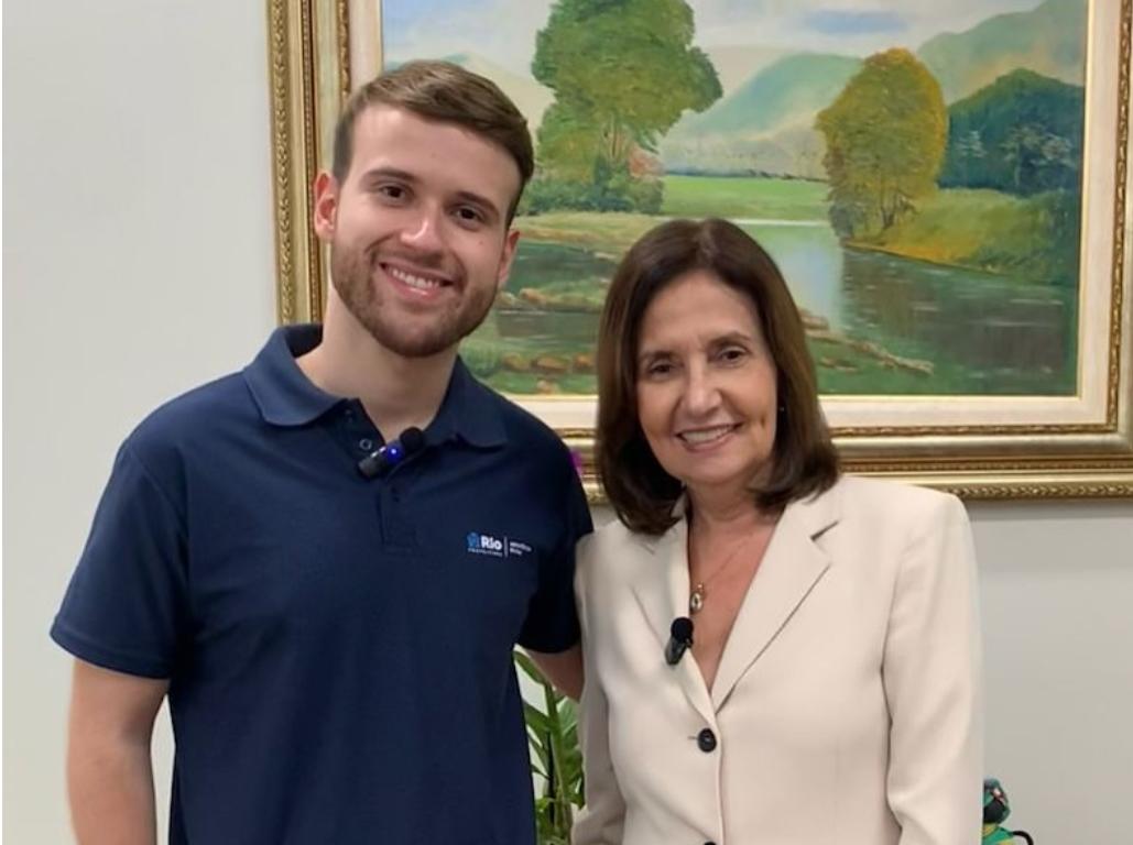 Leonardo Lupi com a secretária de Assistência Social, Martha Rocha, filiada ao PDT do pai: o moço foi nomeado subsecretário de Relações Institucionais da pasta