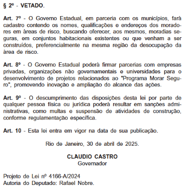 Governador sanciona lei para proteger moradias em áreas de risco 65 Captura de tela 2025 05 05 093356
