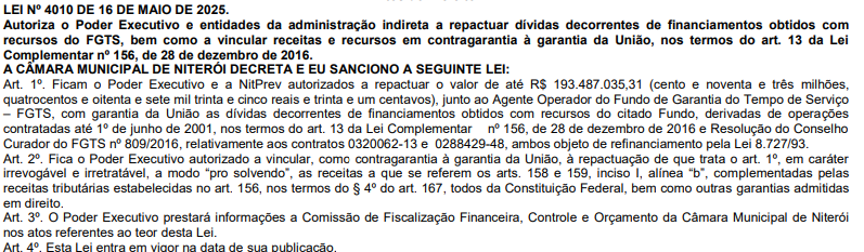 Prefeito de Niterói autoriza renegociação de dívida pública de até R$ 193,4 milhões 62 Captura de tela 2025 05 19 143541