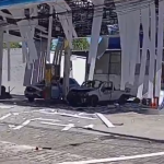 Explosão em posto deixa quatro pessoas feridas; veja o vídeo