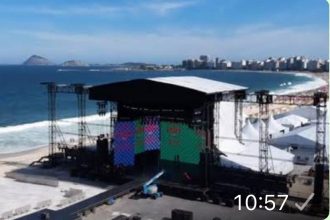 Palco do show de Lady Gaga: Ministério Público identificou a falta de medidas de acessibilidade e notifica organizadores para resolverem o problema em dois dias