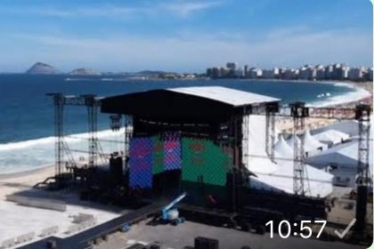 Palco do show de Lady Gaga: Ministério Público identificou a falta de medidas de acessibilidade e notifica organizadores para resolverem o problema em dois dias