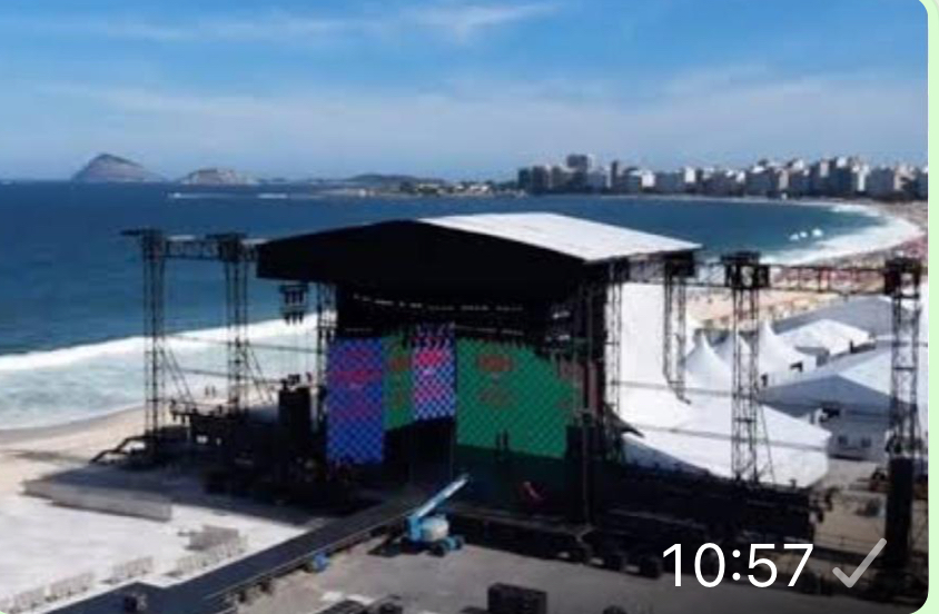 Palco do show de Lady Gaga: Ministério Público identificou a falta de medidas de acessibilidade e notifica organizadores para resolverem o problema em dois dias