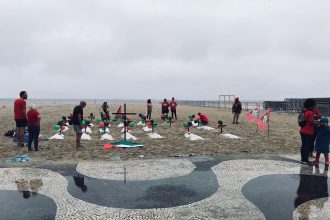Ato em Copacabana relembra mães e crianças mortas na guerra entre Israel e Hamas