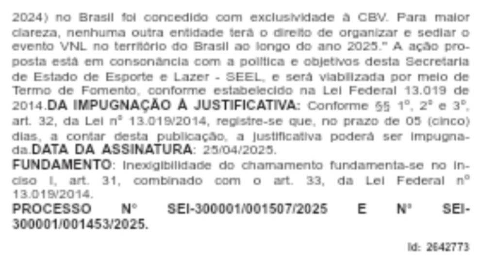 Pelo segundo ano consecutivo, CBV pede R$ 15 milhões ao estado para Liga das Nações 63 WhatsApp Image 2025 05 02 at 14.47.39