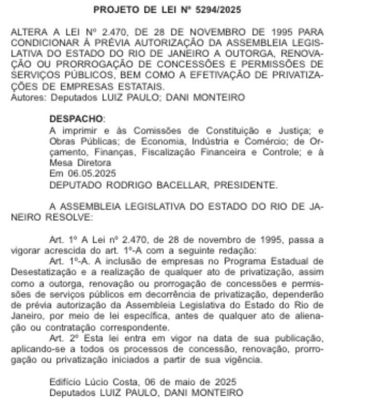 A Assembleia começa a discutir projetos que pretendem barrar renovação do contrato do gás e abertura do capital da Cedae 62 WhatsApp Image 2025 05 07 at 15.29.12
